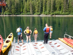 The first plungers looked skeptical but then got bold. The others followed enthusiastically.